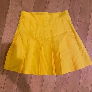 Los Angeles Apparel Yellow Pleated Women's Tennis Skirt